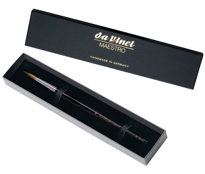 da Vinci Watercolor Series 35 Maestro Paint Brush, Round Long Taper Kolinsky Red Sable with Gift Box, Size 6 - Image 1